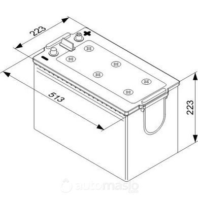 Акумулятор BOSCH T5 077 12V 180Ah 1000A D5 (0092T50770)