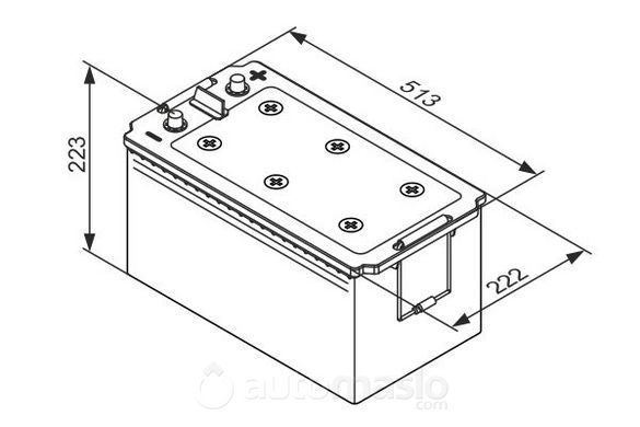 Акумулятор BOSCH TE 077 12V 190Ah 1050A D5 (0092TE0777)