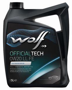 WOLF OFFICIALTECH 0W-20 LL FE, 5л