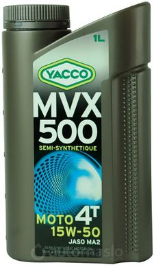 Yacco MVX 500 4T 15W-50, 1л.