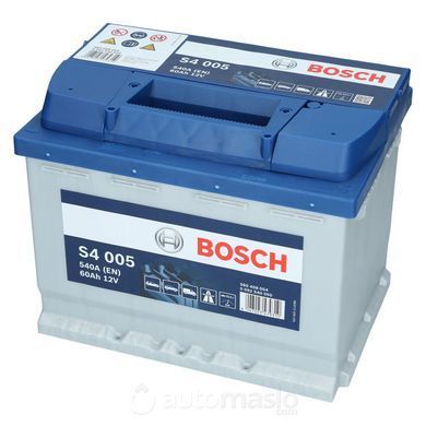 Автомобільний акумулятор BOSCH S4 005 12V 60Ah 540A (0092S40050)