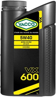 Yacco VX 600 5W-40, 1л.