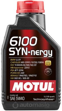 Motul 6100 Syn-nergy 5W-40, 1л.