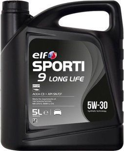ELF Sporti 9 Long Life 5W-30, 5л.