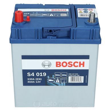 Автомобильный аккумулятор BOSCH S4 019 12V 40Ah 330A (0092S40190)