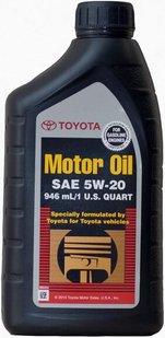 Toyota Motor Oil SN 5W-20, 0,946л.