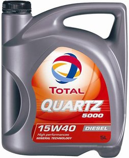 TOTAL QUARTZ 5000 DIESEL 15W-40, 5л.