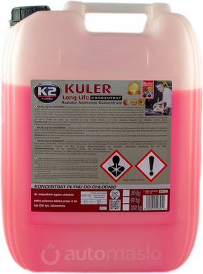 Антифриз-концентрат K2 KULER G12/G12+ красный, 20кг W416C