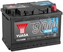 Автомобильный аккумулятор Yuasa AGM Start Stop Plus Battery 12V 70Ah YBX9096 (0)