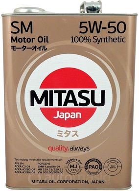 Mitasu SM 5W-50, 4л.