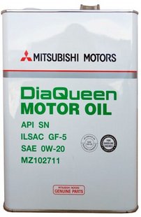 Mitsubishi DiaQueen Motor Oil SN/GF-5 0W-20, 4л.