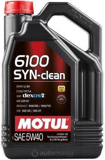 Motul 6100 Syn-clean 5W-40 - купить моторное масло и фильтры в