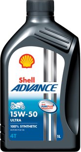 SHELL Advance 4T Ultra 15W-50 , 1л.