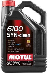 Motul 6100 Syn-clean 5W-40, 5л.