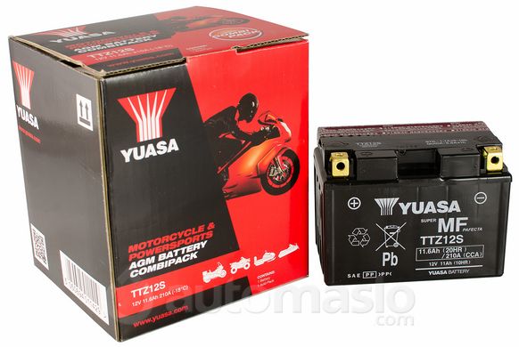 Мото аккумулятор Yuasa МОТО MF VRLA Battery AGM12V 11,6Ah TTZ12S (сухозаряженный)