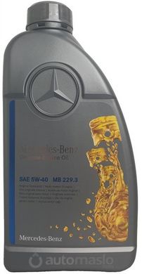 Mercedes Engine Oil 229.3 5W-40, 1л (A0009898201)