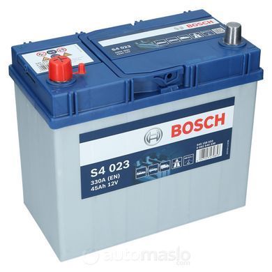 Автомобільний акумулятор BOSCH S4 023 12V 45Ah 330A (0092S40230)