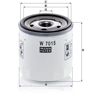 Масляний фільтр MANN W 7015