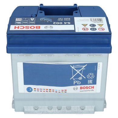 Автомобільний акумулятор BOSCH S4 002 12V 52Ah 470A (0092S40020)
