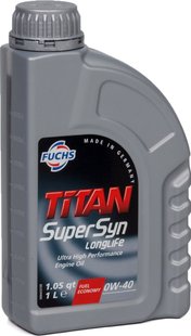 FUCHS TITAN Supersyn Longlife 0W-40, 1л.