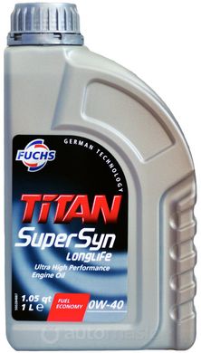 FUCHS TITAN Supersyn Longlife 0W-40, 1л.