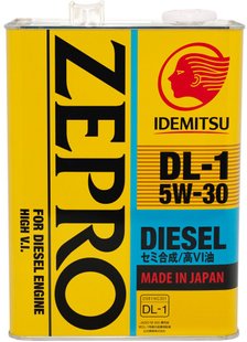 IDEMITSU ZEPRO Diesel DL-1 5W-30, 4л