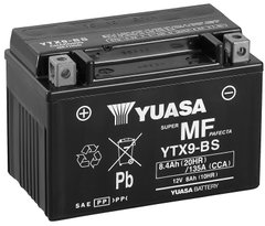 Мото аккумулятор Yuasa МОТО MF VRLA Battery 12V 8.4Ah YTX9-BS (сухозаряженный)
