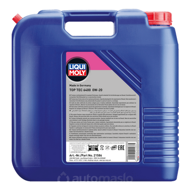 Liqui Moly Top Tec 6400 0W-20, 20л