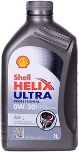 SHELL Helix Ultra Professional AV-L 0W-30, 1л.
