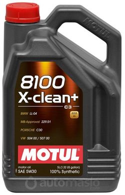 Motul 8100 X-clean+ 5W-30, 5л.