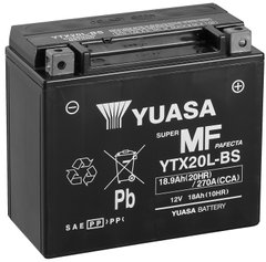 Мото аккумулятор Yuasa МОТО MF VRLA Battery 12V 18,9Ah YTX20L-BS (сухозаряженный)